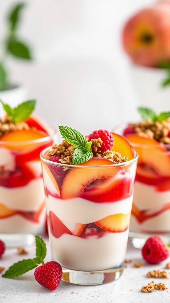 Peach Melba Parfaits  