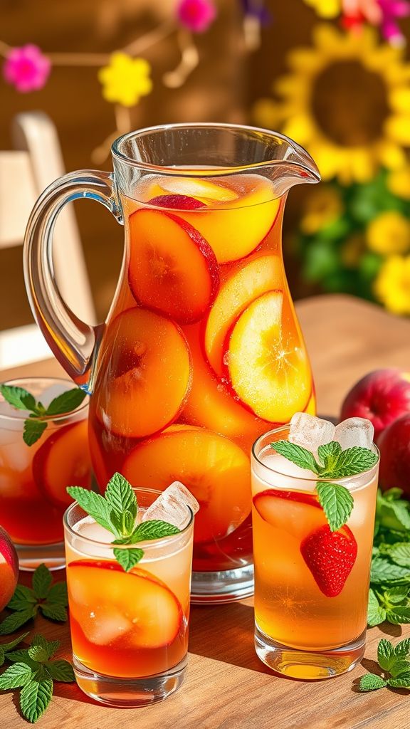 Peachy Keen Sparkling Sangria  