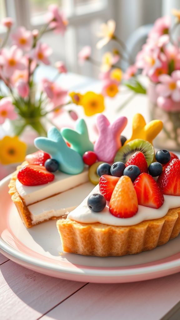 Peep Tarts with Spring Fruit  