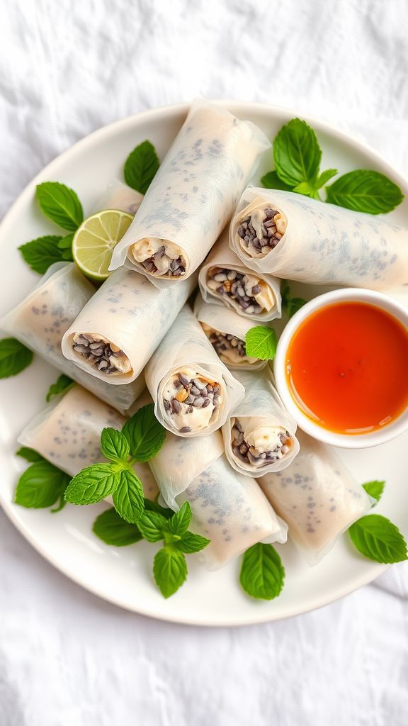 Poppy Seed Spring Rolls  