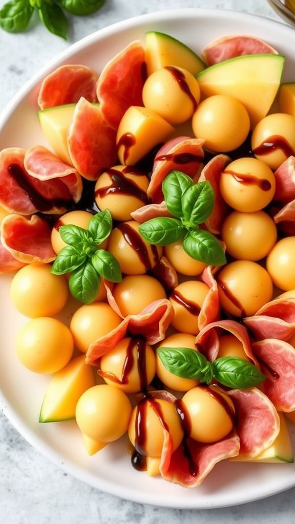 Prosciutto and Melon Balls