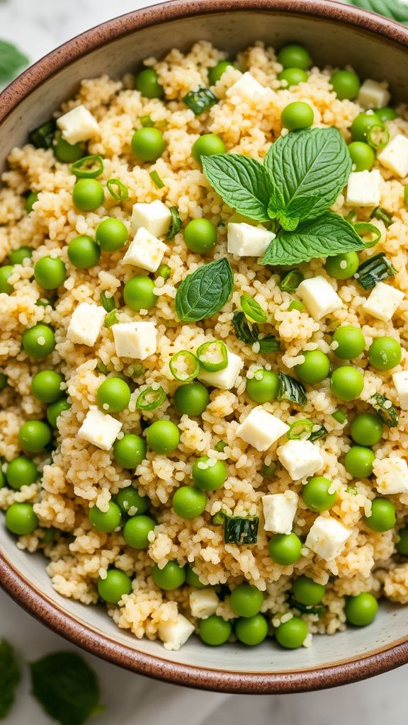 Quinoa Salad with Spring Peas and Mint 