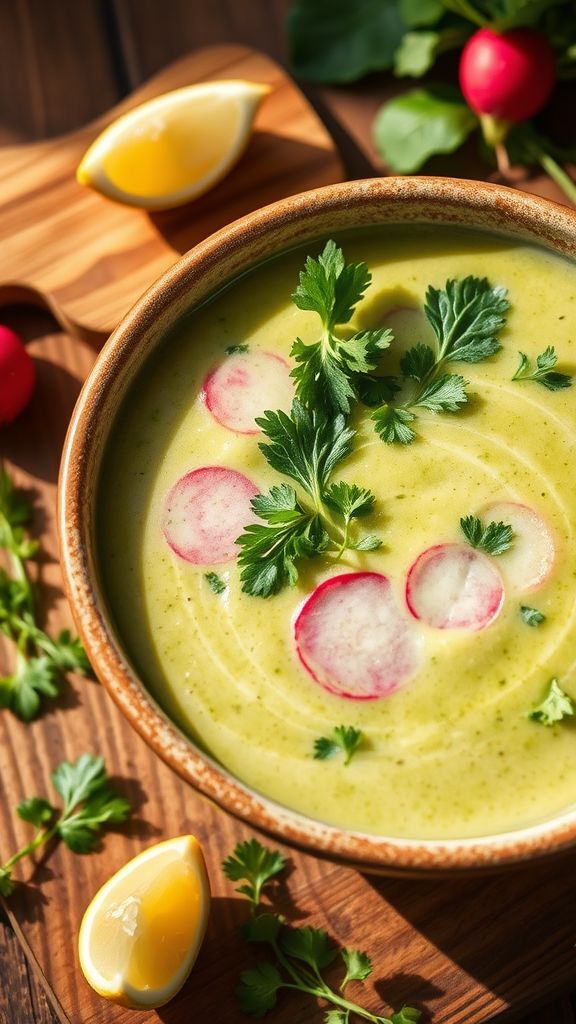 Radish and Greens Soup  