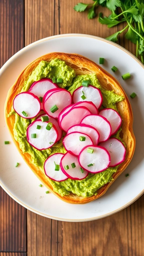 Radish and Herb Butter Toast