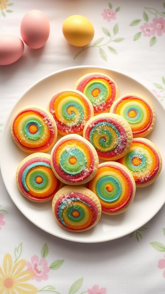 Rainbow Egg Cookies