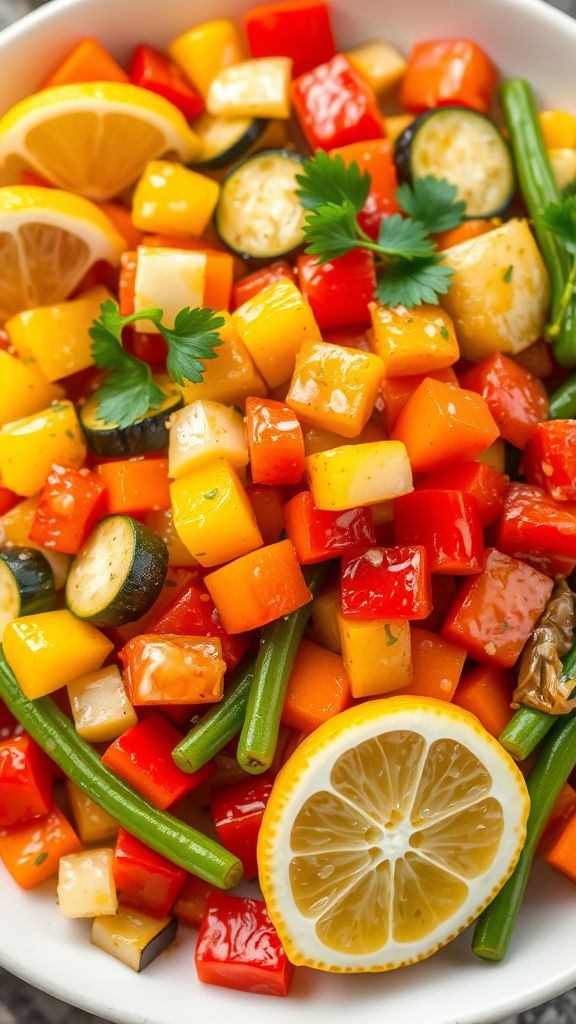 Rainbow Vegetable Medley with Lemon Zest