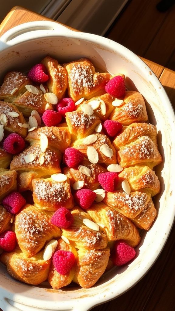 Raspberry Almond Croissant Bake 