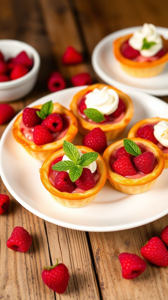 Raspberry Cream Egg Tarts