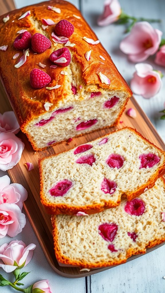 Raspberry Rose Garden Loaf