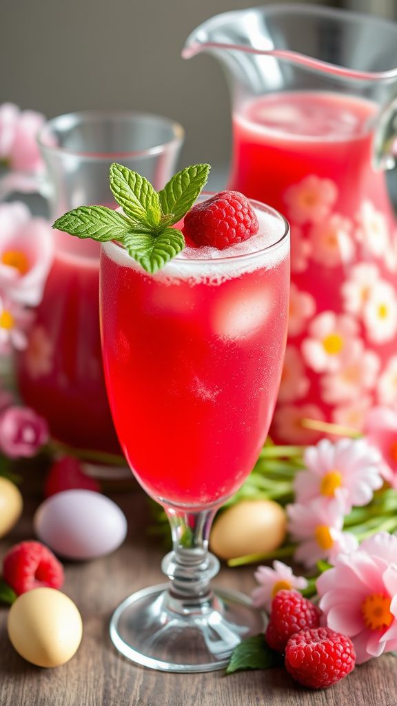 Raspberry Vanilla Easter Punch  