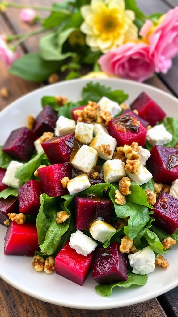 Roasted Beet and Goat Cheese Salad 