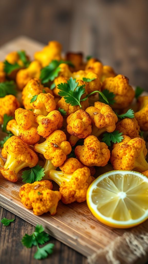 Roasted Cauliflower with Turmeric