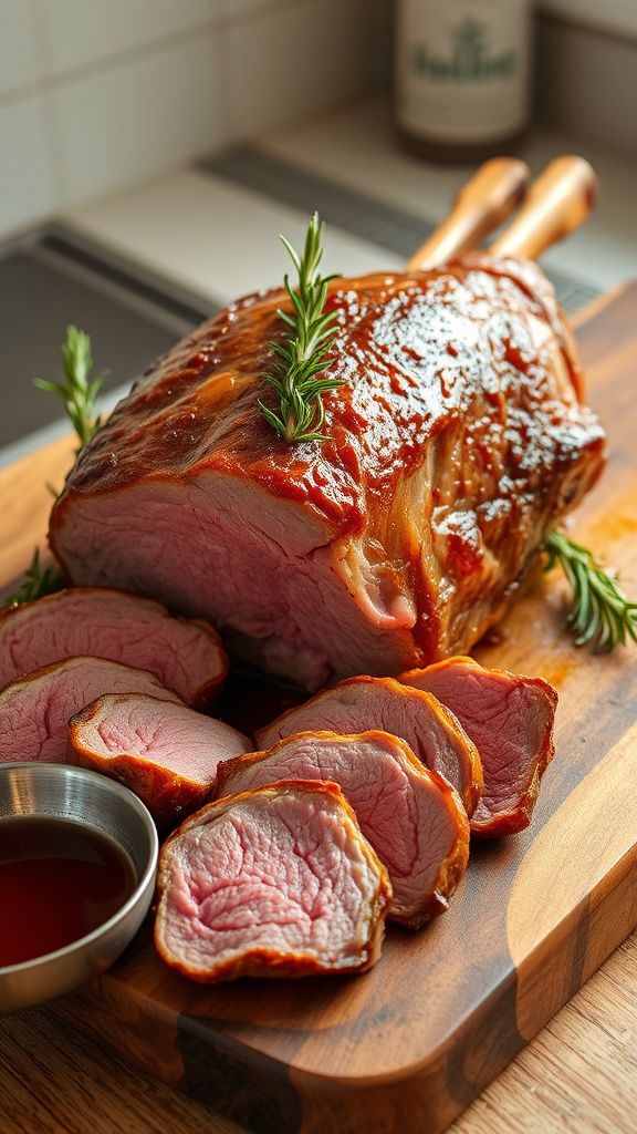 Roasted Leg of Lamb with Garlic and Rosemary