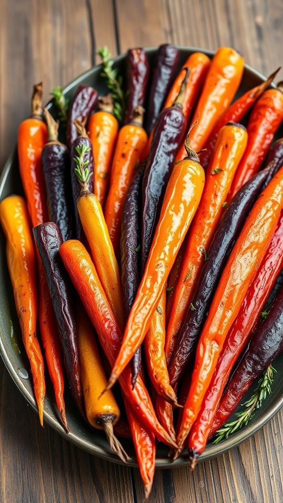 Roasted Rainbow Carrots