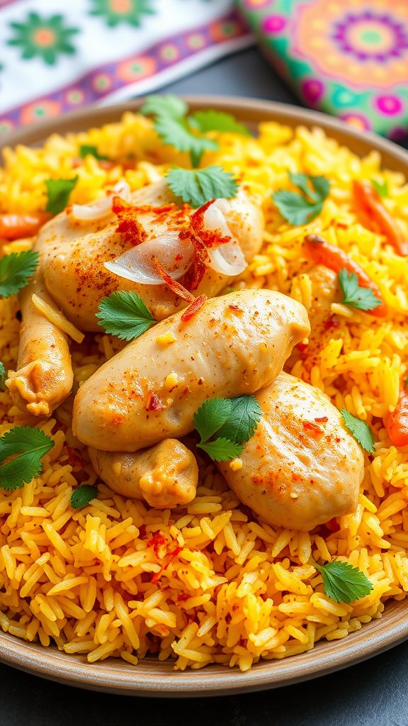 Saffron-infused Chicken Biryani  