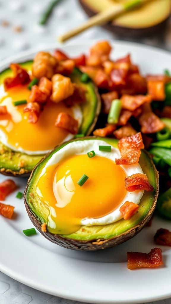 Savory Avocado and Bacon Egg Cups