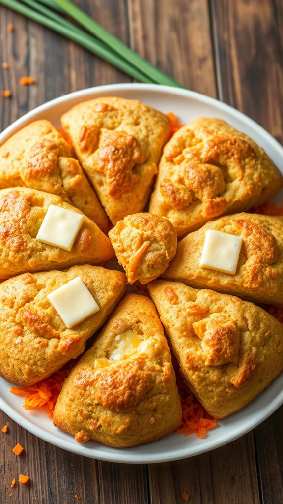 Savory Carrot and Cheddar Scones  