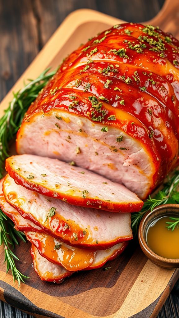 Savory Mustard and Herb Roasted Ham