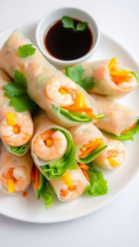 Shrimp and Mango Spring Rolls  