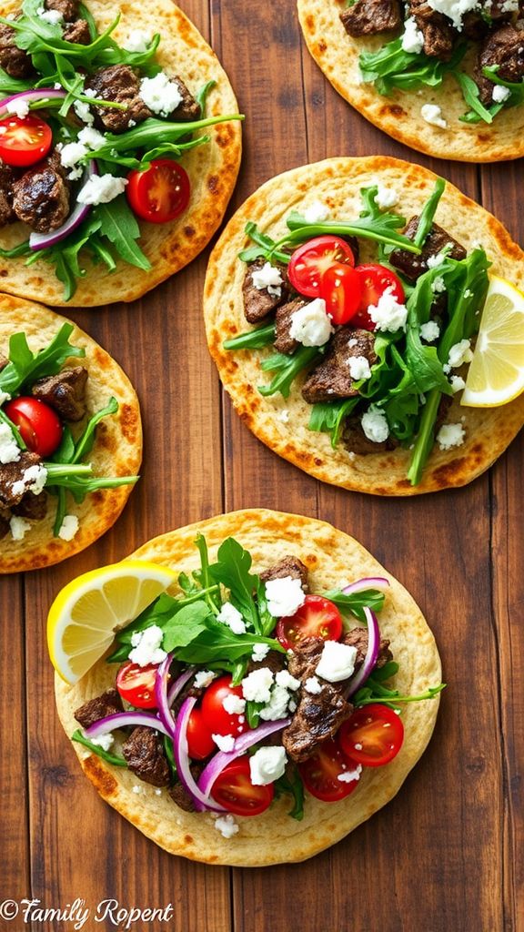 Smoky Barbecue Lamb Flatbreads  