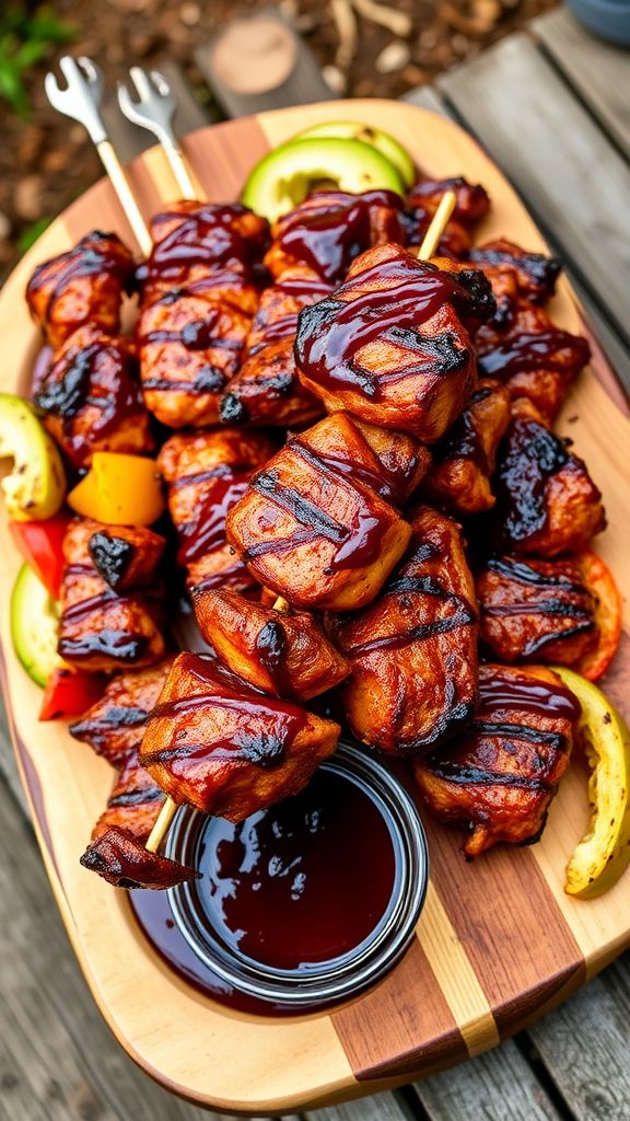 Smoky BBQ Alice Springs Chicken Skewers