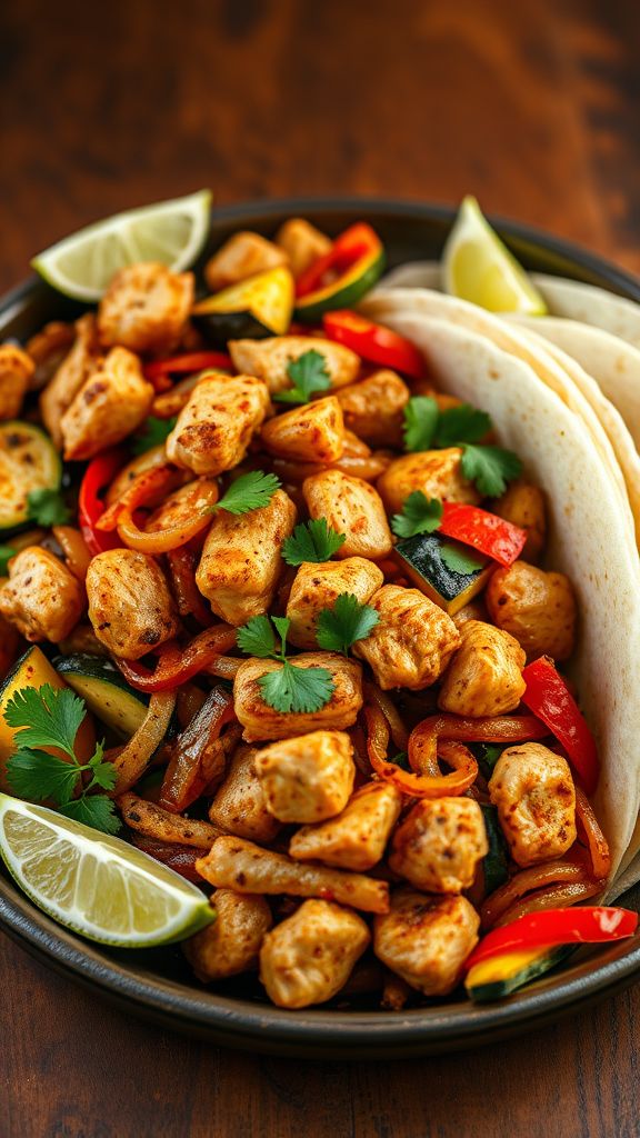 Smoky Chipotle Chicken Fajitas with Seasonal Veggies