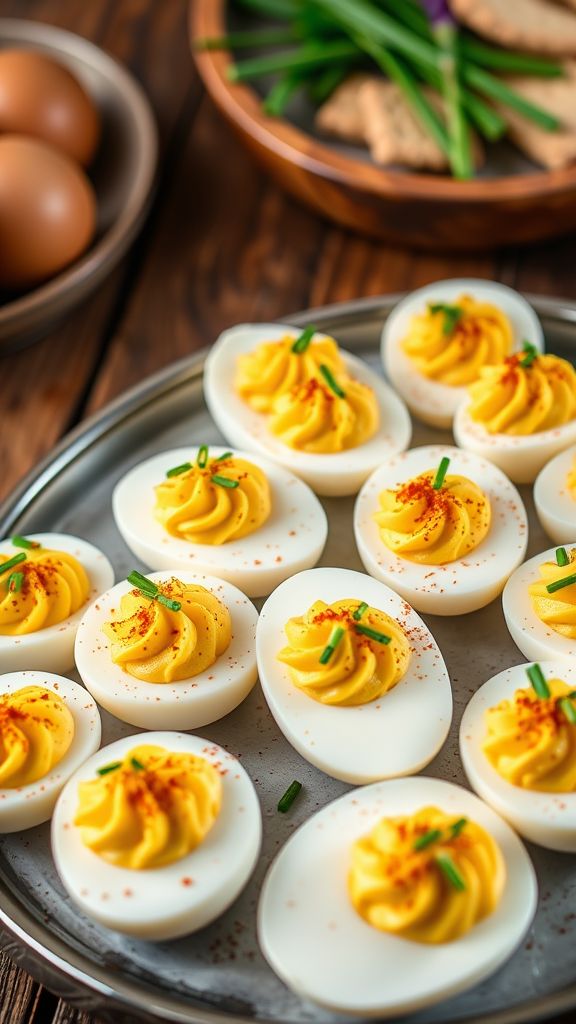 Smoky Paprika and Cheddar Deviled Eggs