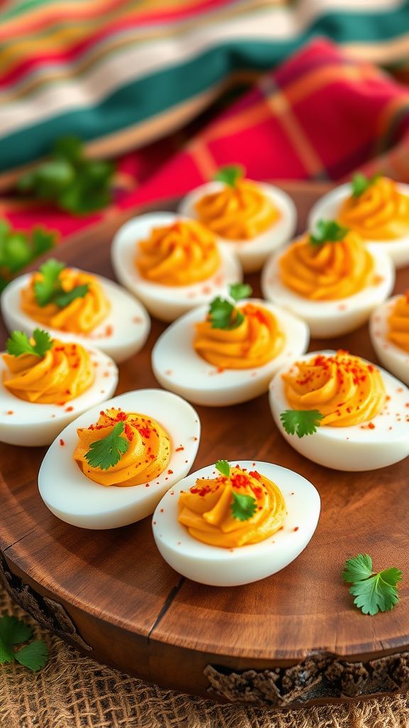 Southwestern Chipotle Deviled Eggs  