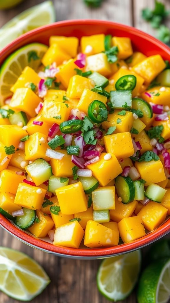 Spicy Mango and Cucumber Salad