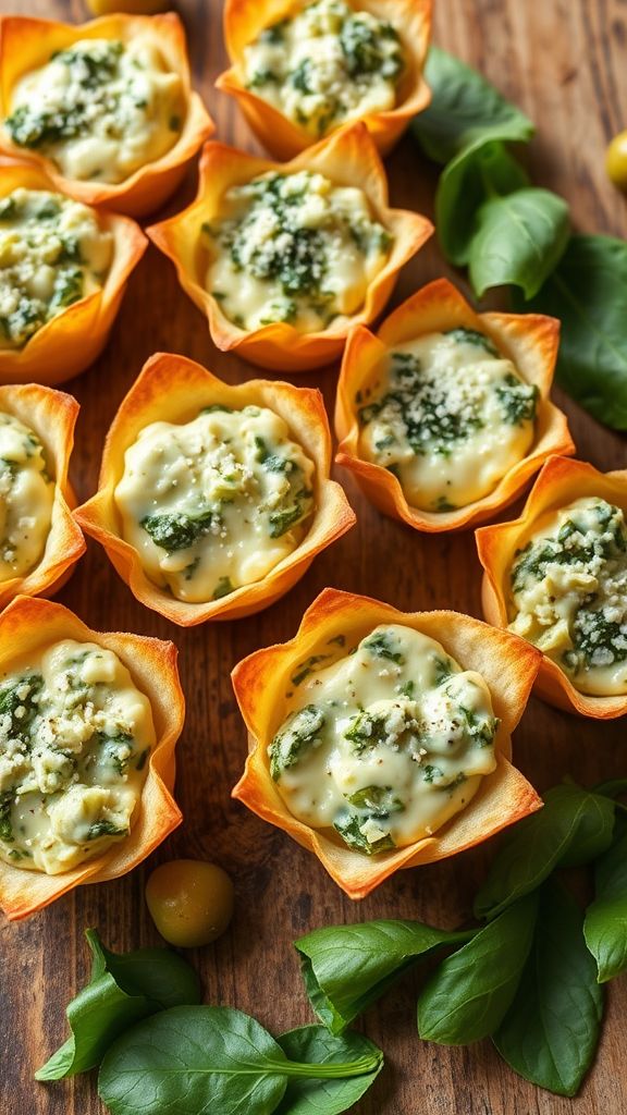 Spinach and Artichoke Dip Cups