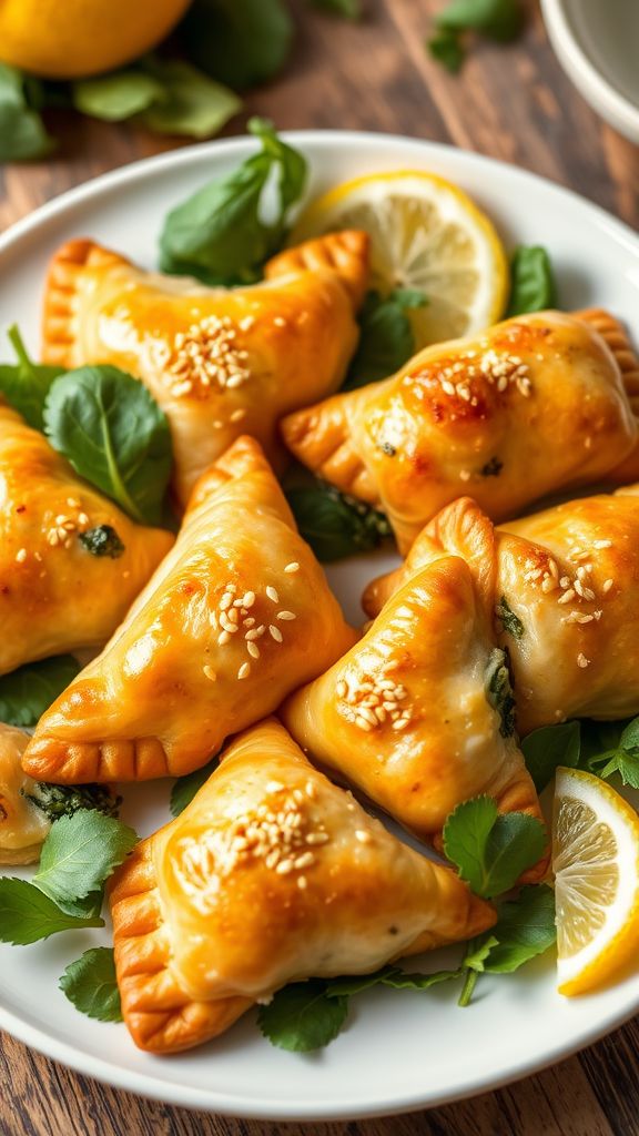 Spinach and Feta Puff Pastry Pockets  