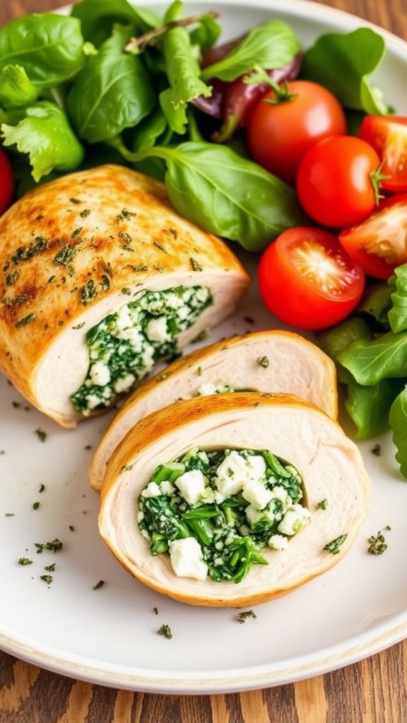 Spinach and Feta Stuffed Chicken Breast