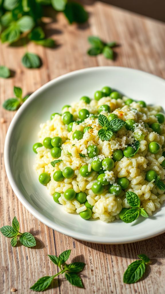 Spring Pea and Mint Risotto