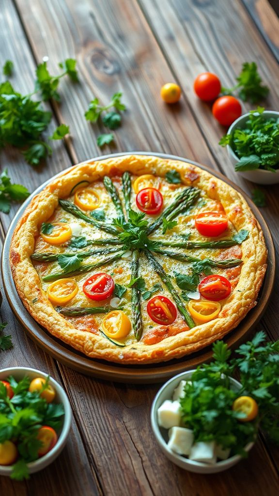 Spring Vegetable Frittata with Herbs