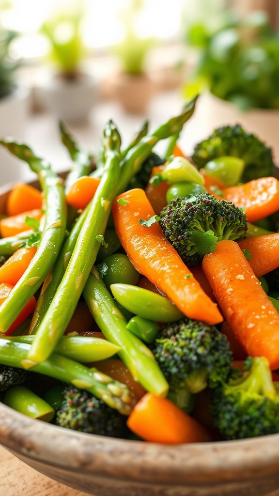 Spring Vegetable Medley with Garlic Butter