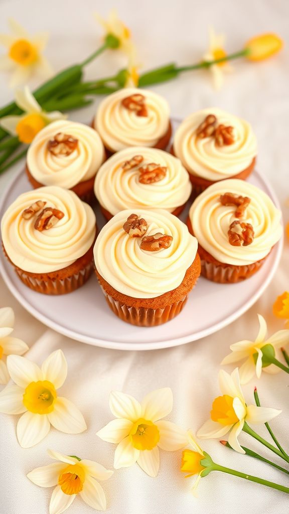 Springtime Carrot Cake Cupcakes