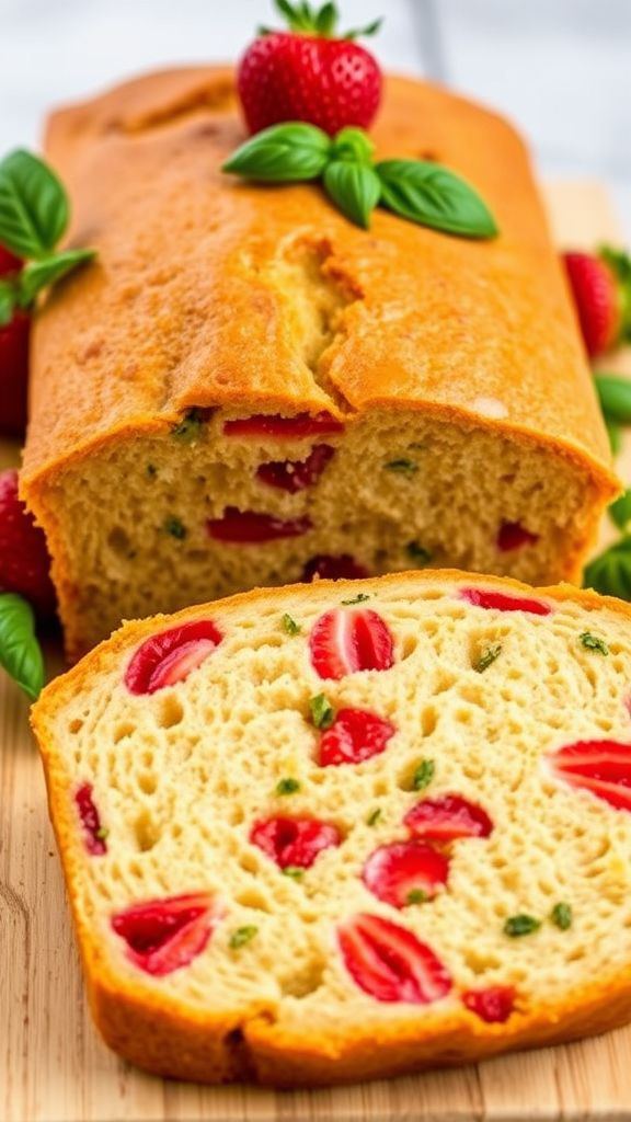 Strawberry Basil Sweet Bread