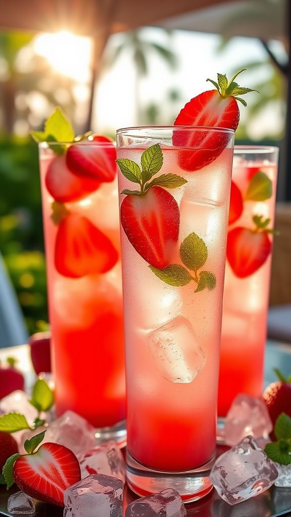 Strawberry Mint Spritzer