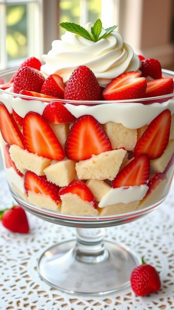 Strawberry Shortcake Trifle  