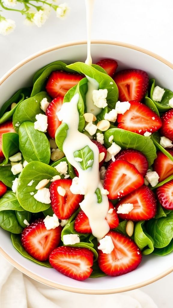 Strawberry Spinach Salad with Poppy Seed Dressing 