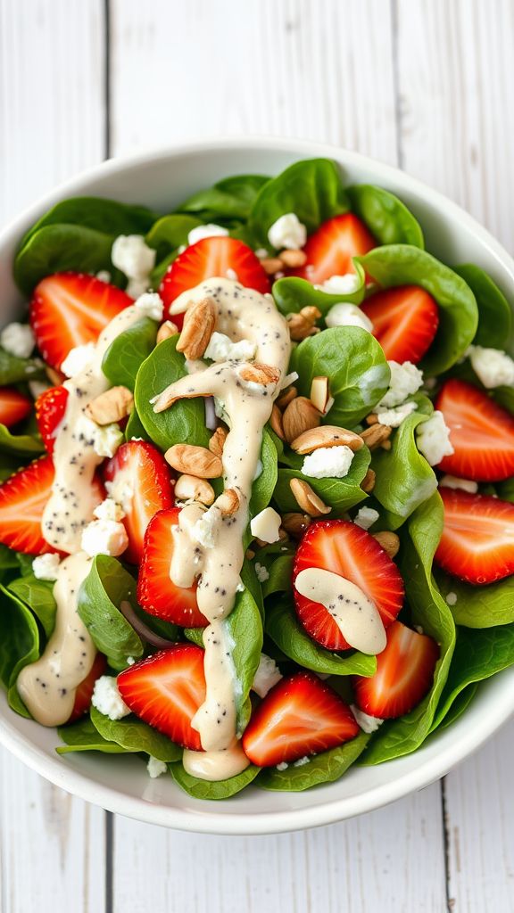 Strawberry Spinach Salad with Poppy Seed Dressing