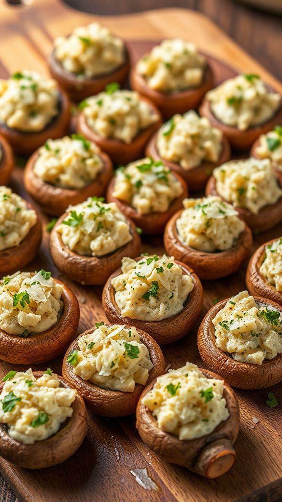 Stuffed Mushrooms with Goat Cheese  