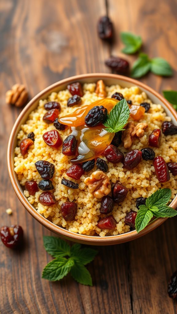 Sweet Date and Walnut Couscous  