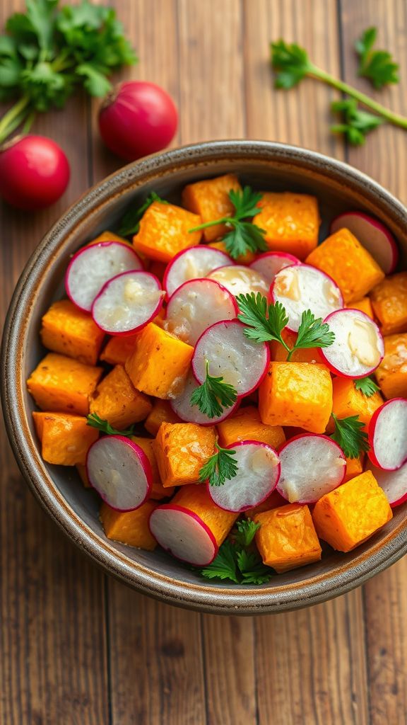 Sweet Potato and Radish Salad