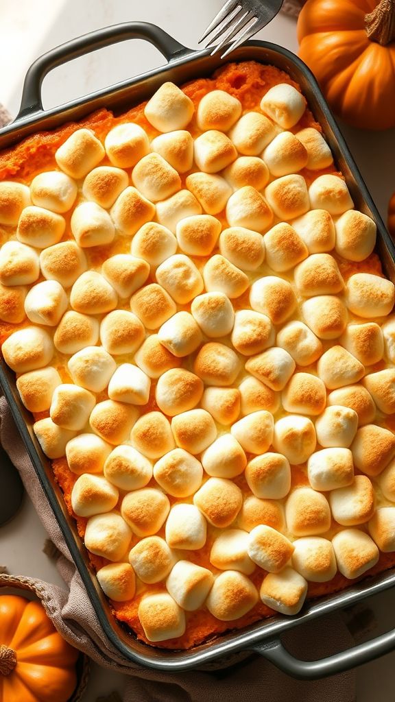 Sweet Potato Casserole with Marshmallow Topping