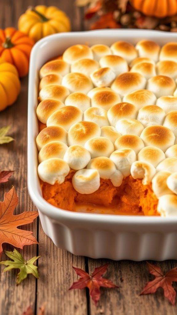 Sweet Potato Casserole with Marshmallow Topping  