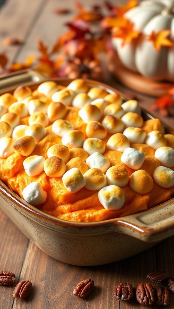 Sweet Potato Casserole with Marshmallow Topping