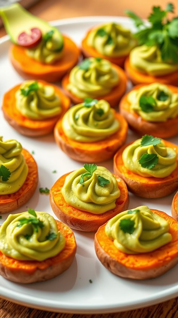 Sweet Potato Rounds with Avocado