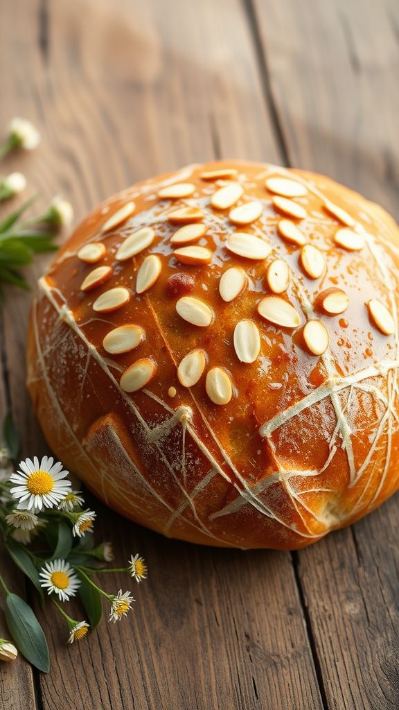 Traditional Easter Bread with Almonds