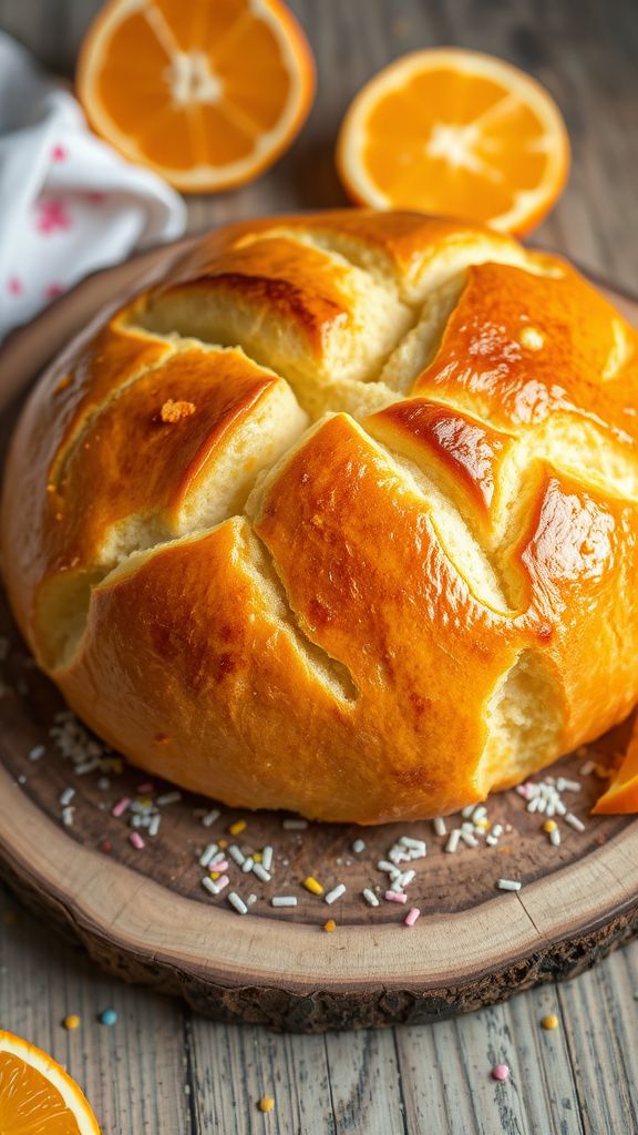 Traditional Easter Bread with Orange Zest